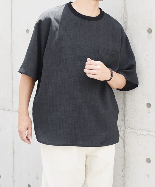 SHIPS any: 〈洗濯機可能〉メランジオックス ラウンド フェイクレイヤード Tシャツ (セットアップ対応)◇（Tシャツ/カットソー）｜SHIPS any（シップス エニィ）