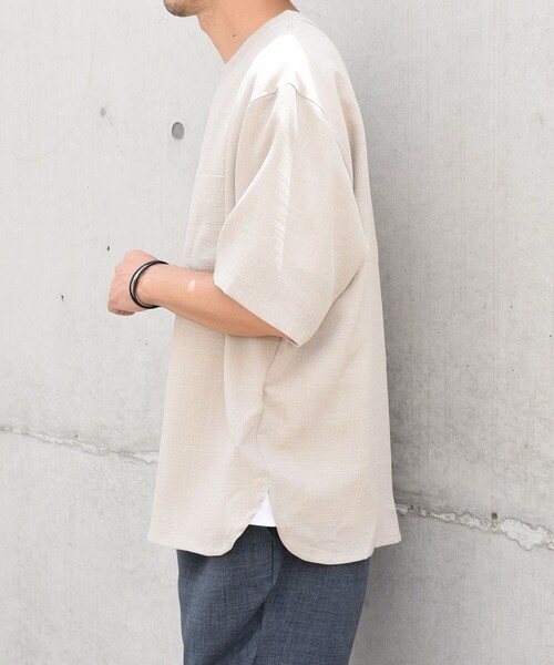 SHIPS any: 〈洗濯機可能〉メランジオックス ラウンド フェイクレイヤード Tシャツ (セットアップ対応)◇（Tシャツ/カットソー）｜SHIPS any（シップス エニィ）