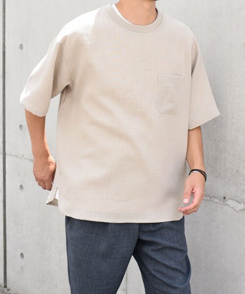 SHIPS any: 〈洗濯機可能〉メランジオックス ラウンド フェイクレイヤード Tシャツ (セットアップ対応)◇（Tシャツ/カットソー）｜SHIPS any（シップス エニィ）