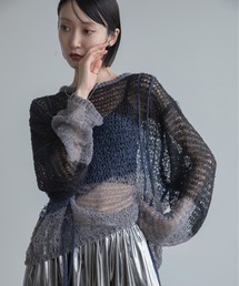 VACANCY | 透かし編みウェーブドロストプルオーバー(ニット/セーター)