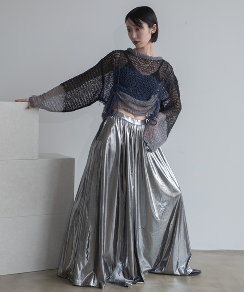 VACANCY（ヴァカンシー）の「透かし編みウェーブドロストプルオーバー（ニット/セーター・レディース・グリーン/ブラック/ブルー・FREE）」の12枚目の写真