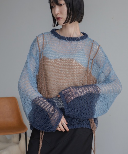 未使用 ETRO 透かし編み ニット ウェーブ スカート カシミヤ混 エトロ Theory｜透かし編みニットポロシャツ