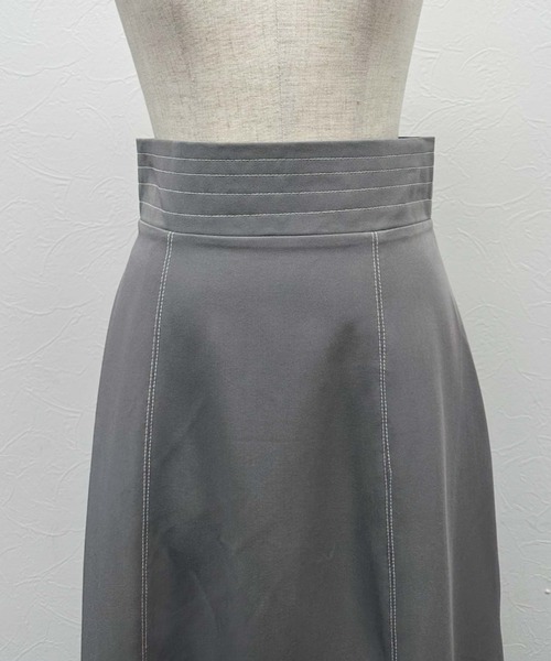 archives（アルシーヴ）の「Ｈ／Ｗ配色ステッチフレアマーメイドスカート（スカート・レディース・ブラック/アイボリー/グレー・MEDIUM）」の9枚目の写真