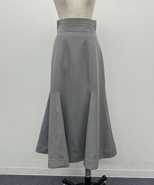 archives（アルシーヴ）の「Ｈ／Ｗ配色ステッチフレアマーメイドスカート（スカート・レディース・ブラック/アイボリー/グレー・MEDIUM）」の6枚目の写真