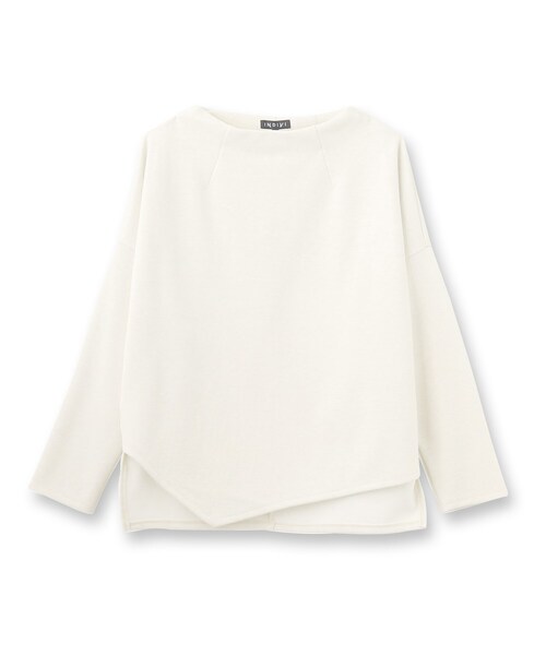 【セール】【洗える／UVケア／SETUP可能】ライトジャージ ボトルネックトップス（Tシャツ/カットソー）｜INDIVI（インディヴィ）