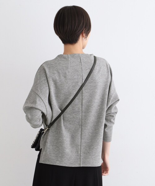 【セール】【洗える／UVケア／SETUP可能】ライトジャージ ボトルネックトップス（Tシャツ/カットソー）｜INDIVI（インディヴィ）