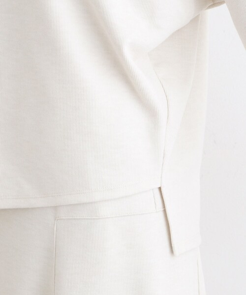 【セール】【洗える／UVケア／SETUP可能】ライトジャージ ボトルネックトップス（Tシャツ/カットソー）｜INDIVI（インディヴィ）