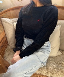 BEVERLY HILLS POLO CLUB（ビバリーヒルズポロクラブ）の「【BEVERLY HILLS POLO CLUB/ビバリーヒルズポロクラブ】クロップド丈シャギーニット（ニット/セーター）」