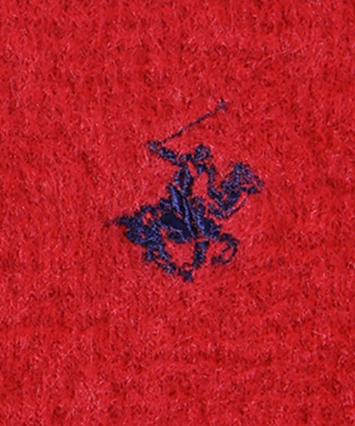 BEVERLY HILLS POLO CLUB(ビバリーヒルズポロクラブ)の「【BEVERLY HILLS POLO CLUB/ビバリーヒルズポロクラブ】クロップド丈シャギーニット(ニット/セーター・レディース・アイボリー/ブラック/レッド・M)」の9枚目の写真