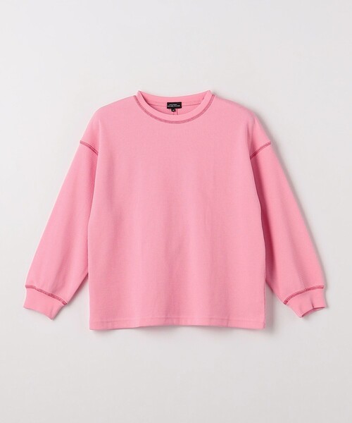 green label relaxing（グリーンレーベルリラクシング）の「TJ ハニカム 配色ステッチ ロングスリーブ / キッズ 100cm-130cm（Tシャツ/カットソー・キッズ・ライトピンク/ブラック/オフホワイト/ライトブルー/ケリーグリーン・120cm/100cm/130cm/110cm）」の14枚目の写真