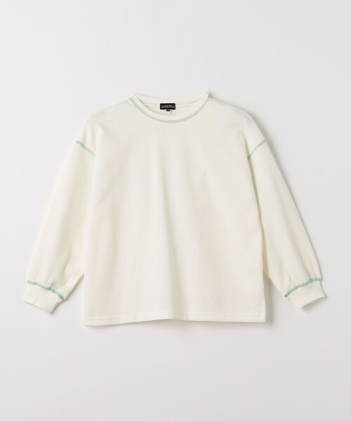 green label relaxing（グリーンレーベルリラクシング）の「TJ ハニカム 配色ステッチ ロングスリーブ / キッズ 100cm-130cm（Tシャツ/カットソー・キッズ・ライトピンク/ブラック/オフホワイト/ライトブルー/ケリーグリーン・120cm/100cm/130cm/110cm）」の19枚目の写真