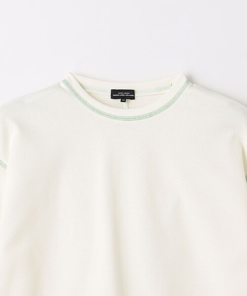 green label relaxing（グリーンレーベルリラクシング）の「TJ ハニカム 配色ステッチ ロングスリーブ / キッズ 100cm-130cm（Tシャツ/カットソー・キッズ・ライトピンク/ブラック/オフホワイト/ライトブルー/ケリーグリーン・120cm/100cm/130cm/110cm）」の21枚目の写真