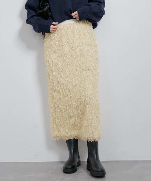 ROPE' PICNIC（ロペピクニック）の「テープヤーンアイラインスカート（スカート・レディース・キナリ/グレー系その他・38）」の2枚目の写真