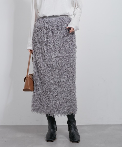 ROPE' PICNIC（ロペピクニック）の「テープヤーンアイラインスカート（スカート・レディース・キナリ/グレー系その他・38）」の6枚目の写真