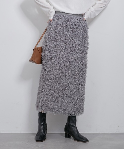 ROPE' PICNIC（ロペピクニック）の「テープヤーンアイラインスカート（スカート・レディース・キナリ/グレー系その他・38）」の7枚目の写真