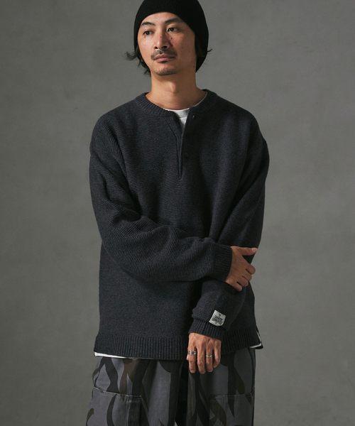 HAMILTON WOOL ガーター ヘンリーネックニット JOURNAL STANDARD relume（ジャーナルスタンダード レリューム