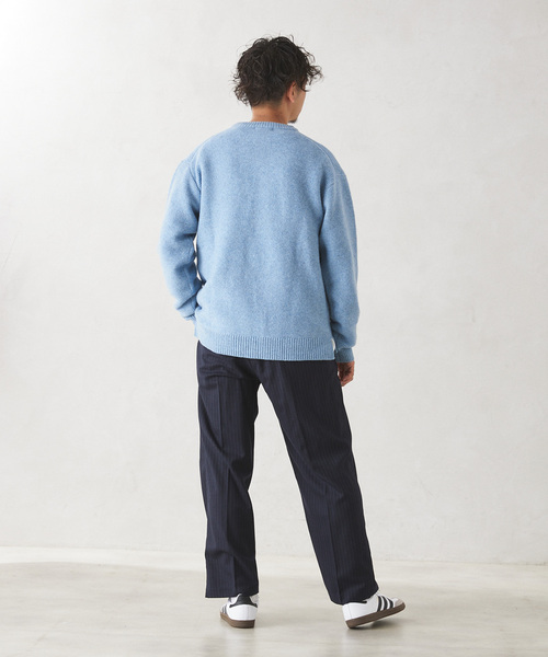 JOURNAL STANDARD relume(ジャーナルスタンダード レリューム)の「HAMILTON WOOL ガーター ヘンリーネックニット(ニット/セーター・メンズ・ライトブルー/ブラック/パープル/ネイビー/グレー・MEDIUM/LARGE)」の21枚目の写真