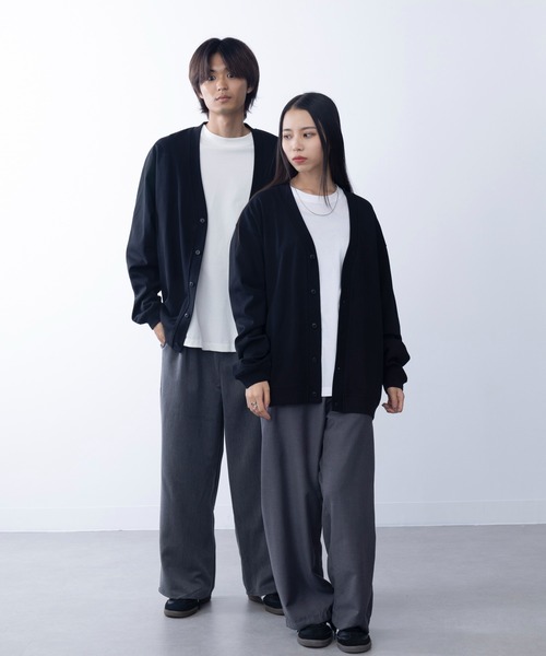 United Athle(ユナイテッドアスレ)の「【United Athle】cotton jersey loose fit cardigan / コットン ジャージー ルーズフィット カーディガン 4488(カーディガン/ボレロ・メンズ・ブラック/スモーキーグリーン系/アッシュ/ネイビー・XL/L/M)」の9枚目の写真