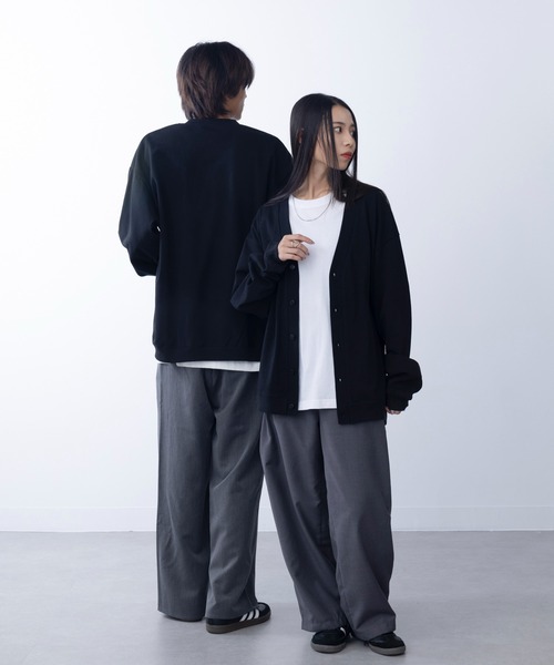 United Athle(ユナイテッドアスレ)の「【United Athle】cotton jersey loose fit cardigan / コットン ジャージー ルーズフィット カーディガン 4488(カーディガン/ボレロ・メンズ・ブラック/スモーキーグリーン系/アッシュ/ネイビー・XL/L/M)」の11枚目の写真