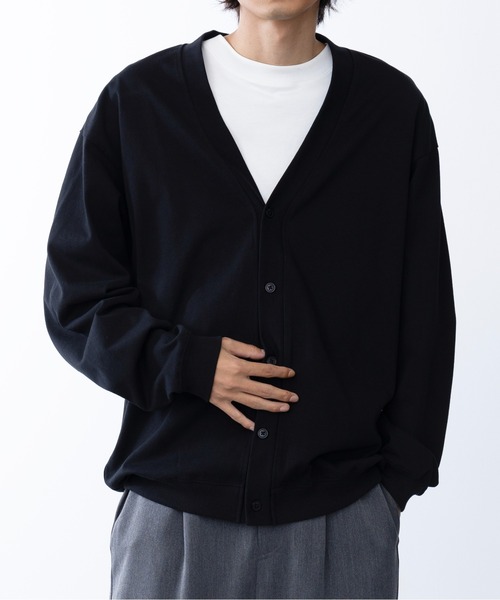 United Athle(ユナイテッドアスレ)の「【United Athle】cotton jersey loose fit cardigan / コットン ジャージー ルーズフィット カーディガン 4488(カーディガン/ボレロ・メンズ・ブラック/スモーキーグリーン系/アッシュ/ネイビー・XL/L/M)」の14枚目の写真