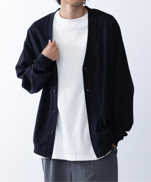 United Athle(ユナイテッドアスレ)の「【United Athle】cotton jersey loose fit cardigan / コットン ジャージー ルーズフィット カーディガン 4488(カーディガン/ボレロ・メンズ・ブラック/スモーキーグリーン系/アッシュ/ネイビー・XL/L/M)」の13枚目の写真