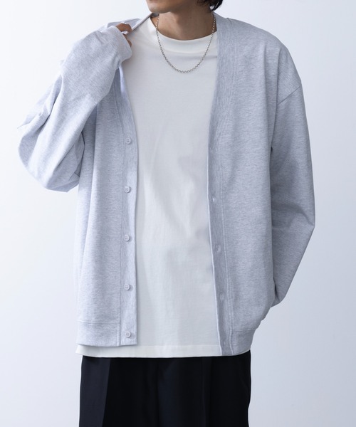 United Athle(ユナイテッドアスレ)の「【United Athle】cotton jersey loose fit cardigan / コットン ジャージー ルーズフィット カーディガン 4488(カーディガン/ボレロ・メンズ・ブラック/スモーキーグリーン系/アッシュ/ネイビー・XL/L/M)」の17枚目の写真