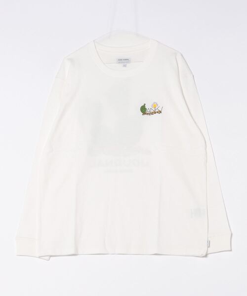 BANKS(バンクス)の「DESIGN TEE/BANKS(バンクス)スタンダードシルエットユニークブランドロゴグラフィック長袖カットソー(Tシャツ/カットソー・メンズ・オフホワイト/ベージュ・MEDIUM/LARGE/X-LARGE)」の2枚目の写真