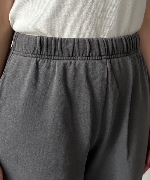 DouDou(ドゥドゥ)の「ピグメント加工裏毛パンツ(スウェットパンツ・レディース・チャコールグレー/ブラウン・FREE/TM)」の16枚目の写真