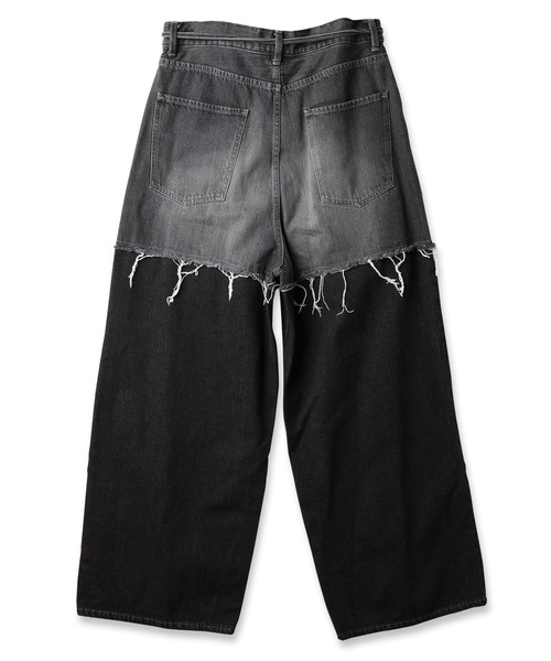 DISCOVERED（ディスカバード）の「LAYERED DENIM PANTS（デニムパンツ・メンズ・ブラック系1/ブラック系2/ブルー系1/ブルー系2・1/3）」の16枚目の写真