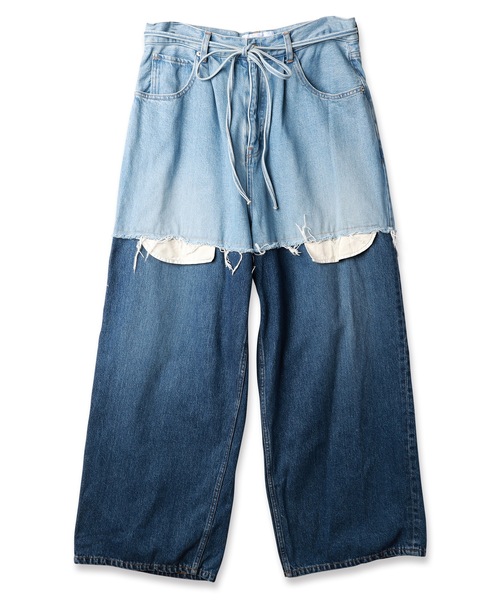 DISCOVERED（ディスカバード）の「LAYERED DENIM PANTS（デニムパンツ・メンズ・ブラック系1/ブラック系2/ブルー系1/ブルー系2・1/3）」の15枚目の写真