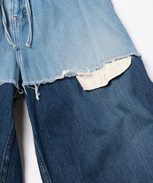 DISCOVERED（ディスカバード）の「LAYERED DENIM PANTS（デニムパンツ・メンズ・ブラック系1/ブラック系2/ブルー系1/ブルー系2・1/3）」の12枚目の写真