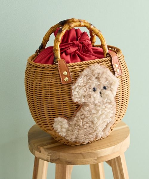 ローズティアラJolly Poupéeトイプードルブローチ完売品ホワイト