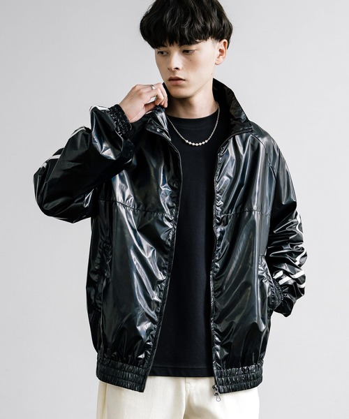 Rocky Monroe（ロッキーモンロー）の「オーバーサイズ袖ラインシャイニートラックジャケット（ブルゾン・メンズ・シルバー系/ブラック/ホワイト系・M/L）」の19枚目の写真