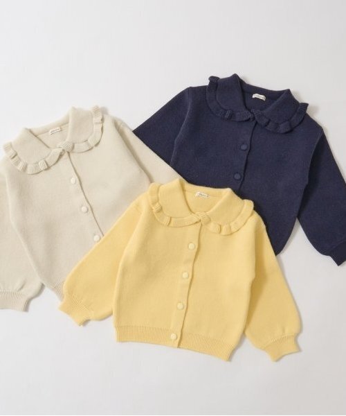 Lycee mine（リセマイン）の「【オケージョン】フリル衿付きカーディガン（カーディガン/ボレロ・キッズ・アイボリー/ネイビー/クリーム・M(110-120)/L(130-140)）」の16枚目の写真