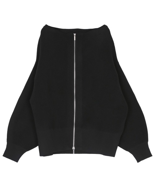 ATTACHMENT 24aw ダブルニットプルオーバースウェット サイズ3 黒 セール】〈手洗い可能〉ダブル シアー ニット プルオーバー