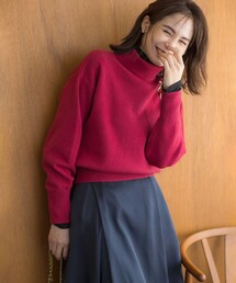 ウールカシミヤミックス ハイネックニット
