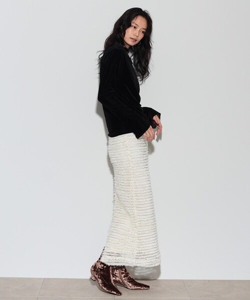 GALLEST（ギャレスト）の「◆チュールシフォンナロースカート（スカート・レディース・ホワイト系/ブラック・36/38）」の14枚目の写真