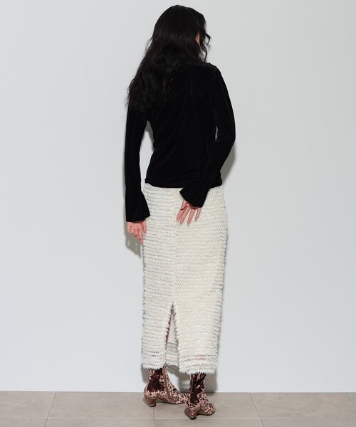 GALLEST（ギャレスト）の「◆チュールシフォンナロースカート（スカート・レディース・ホワイト系/ブラック・36/38）」の15枚目の写真