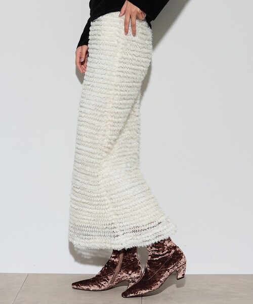 GALLEST（ギャレスト）の「◆チュールシフォンナロースカート（スカート・レディース・ホワイト系/ブラック・36/38）」の16枚目の写真