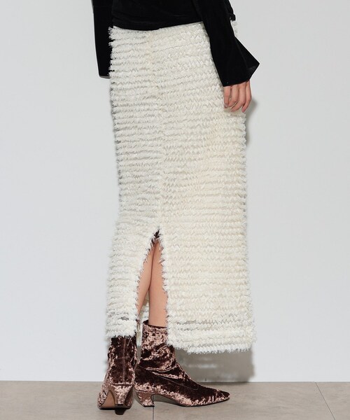 GALLEST（ギャレスト）の「◆チュールシフォンナロースカート（スカート・レディース・ホワイト系/ブラック・36/38）」の3枚目の写真