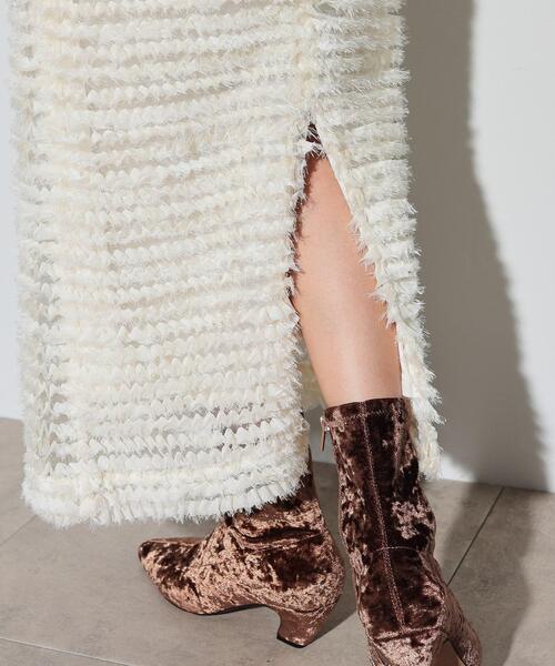 GALLEST（ギャレスト）の「◆チュールシフォンナロースカート（スカート・レディース・ホワイト系/ブラック・36/38）」の5枚目の写真