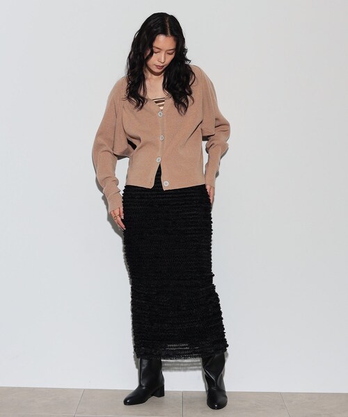 GALLEST（ギャレスト）の「◆チュールシフォンナロースカート（スカート・レディース・ホワイト系/ブラック・36/38）」の6枚目の写真