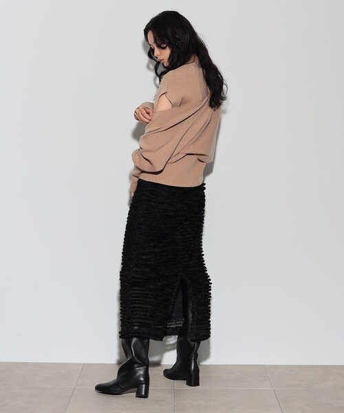 GALLEST（ギャレスト）の「◆チュールシフォンナロースカート（スカート・レディース・ホワイト系/ブラック・36/38）」の9枚目の写真