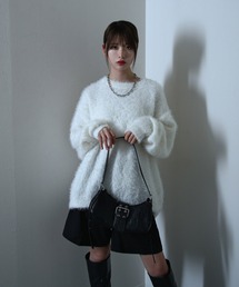 NILWAY | クルーネック アソート シャギー ニット / モヘアライク アソート デザイン ニット(ニット/セーター)