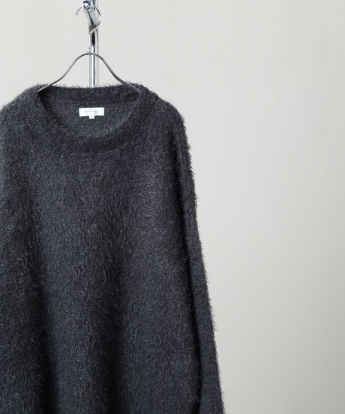 NILWAY（ニルウェイ）の「クルーネック アソート シャギー ニット / モヘアライク アソート デザイン ニット（ニット/セーター・メンズ・ブラック/アイボリー/ブラック系2/ブラック系1/ブラック系/チャコール/ブラック系4/グレー系/ブラック系3/グレー系1・MEDIUM/LARGE）」の13枚目の写真