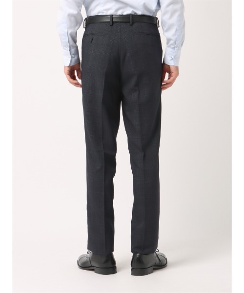SUIT SQUARE（スーツスクエア）の「ＮＯＮＩＲＯＮ　ポリエステル　２ｗａｙＳｔｒｅｔｃｈ　グレンチェック　ＲＳ０５（スラックス・メンズ・チャコールグレー/ネイビー・S(76cm)/M(79cm)/SS(73cm)/3L(88cm)/LL(85cm)/L(82cm)）」の6枚目の写真