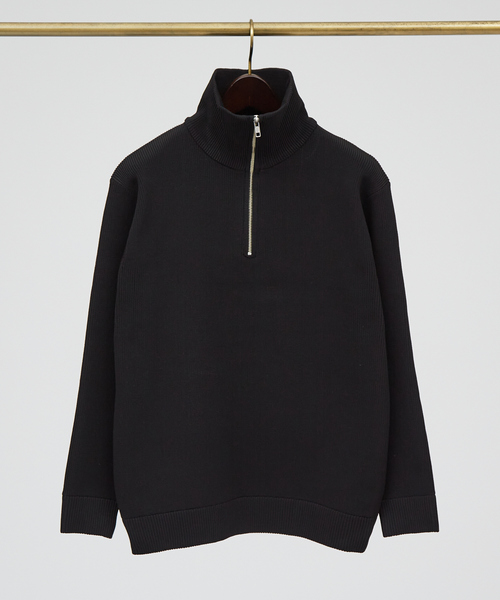 ABAHOUSE GRAY（アバハウスグレイ）の「【定番人気】12ゲージ 畦編み ハーフジップ ニット（ニット/セーター・メンズ・ブラック/グレー/ホワイト/ネイビー・46/48）」の9枚目の写真