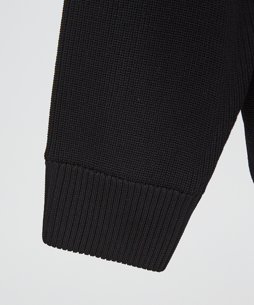 ABAHOUSE GRAY（アバハウスグレイ）の「【定番人気】12ゲージ 畦編み ハーフジップ ニット（ニット/セーター・メンズ・ブラック/グレー/ホワイト/ネイビー・46/48）」の12枚目の写真