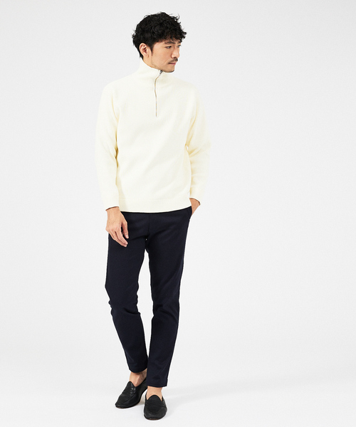 ABAHOUSE GRAY（アバハウスグレイ）の「【定番人気】12ゲージ 畦編み ハーフジップ ニット（ニット/セーター・メンズ・ブラック/グレー/ホワイト/ネイビー・46/48）」の18枚目の写真