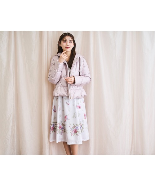 LAISSE PASSE（レッセパッセ）の「カラバリショートダウンコート（ダウンジャケット/コート・レディース・スモークピンク/ベージュ・SMALL/MEDIUM）」の11枚目の写真